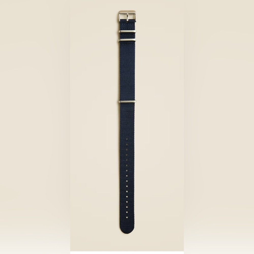 J. Crew Black Nylon 20mm single pass-through NATO watch Strap NWT